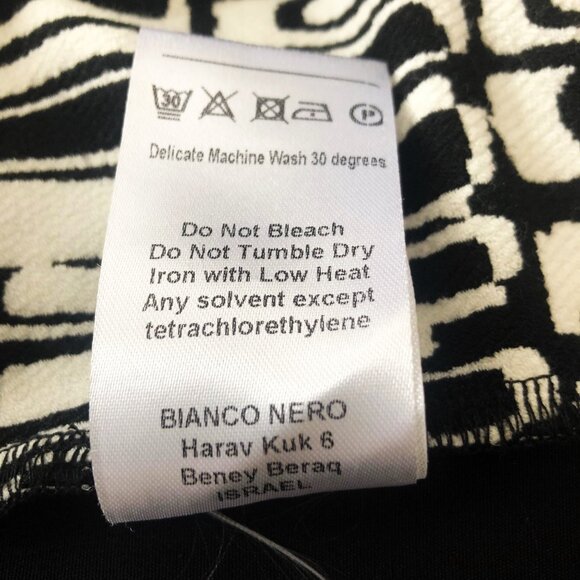 BIANCO NERO Modern Black White Cinnamon Patterned Jacket Excellent Cond Sz XL - Picture 7 of 7